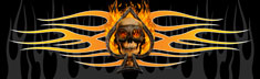 Flaming Ace Skull